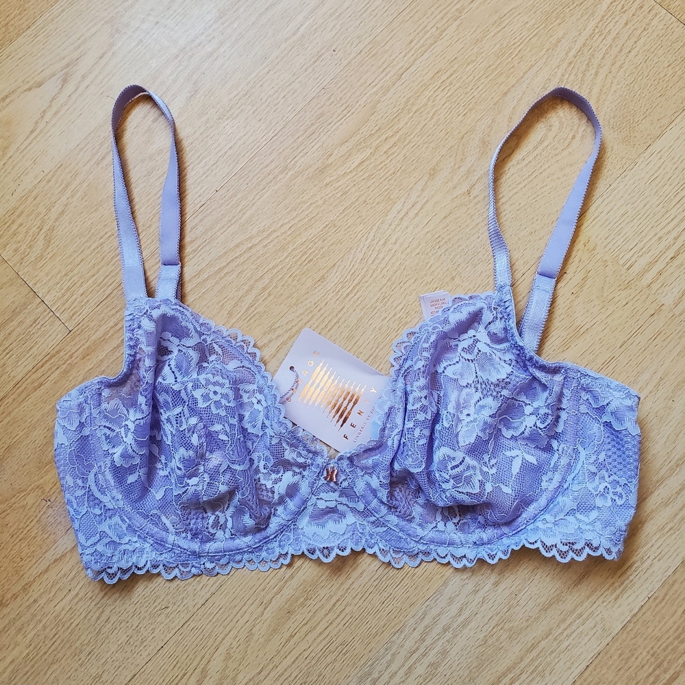 Savage X Fenty Lingerie By Rihanna, Lacy Bra Size 34DD,  New